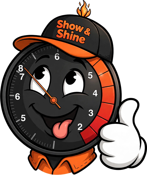 Rev the Tach — Show & Shine mascot
